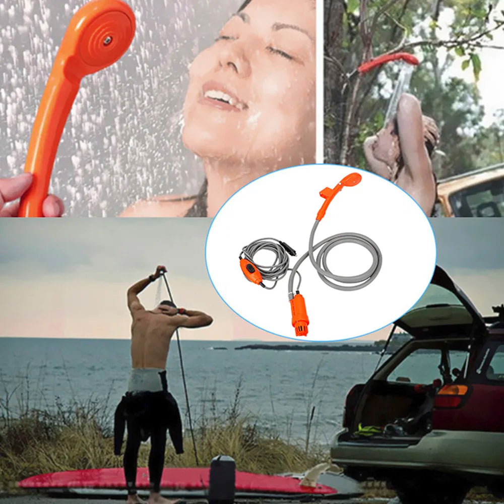 Portable 12V Caravan Camping Shower Pump Kit