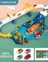 Electric Rail Car Dinosaur Building Parking Lot Adventure Racing Rail Car Toys  Brain Mechanical Interactive Rail Cars