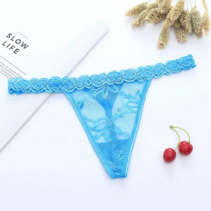 Custom Name Crystal Letter Thong Lace Bikini Panties Personality G-String Low Waist Briefs Body Jewelry For Lovers Gifts