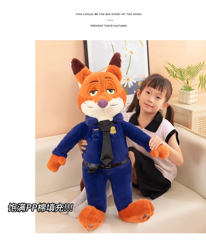 Kawaii Judy Hopps Plush Toy Nick Wilde Stuffed Doll From Zootopia Cute Rabbit Fox Doll Kids Birthday Xmas Gift for Children