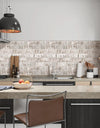 10Pcs 3D Whitewash Brick Peel and Stick Wall Tile Self Adhesive Faux Brick Wall Panel 3D Wall Sticker Backsplash Tile Sticker
