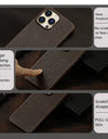 for Magsafe Case for iPhone 15 16 Pro Max 16Pro Retro Luxury Full Grain Cowhide Genuine Oiled PULL-UP Leather Magnetic Cover