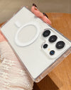 Transparent Magnetic For Magsafe Case For Samsung S25 Ultra S24 Plus S23 S22 5G Shockproof Cover