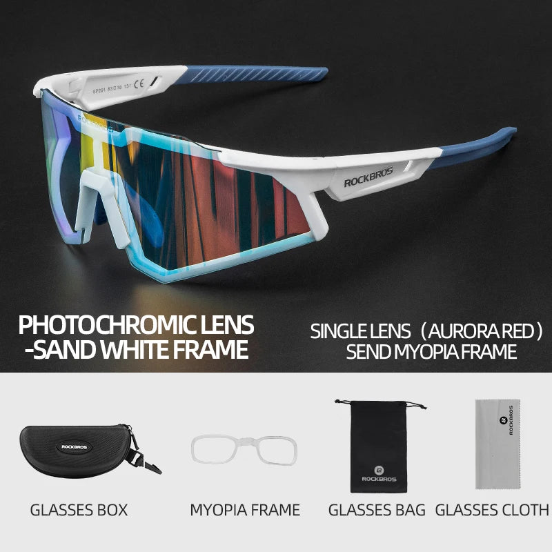 Polarized Photochromic Bike Glasses Outdoor UV400 Bicycle Eyewear Sunglasses Sports MTB Road Cycling Glasses Goggles