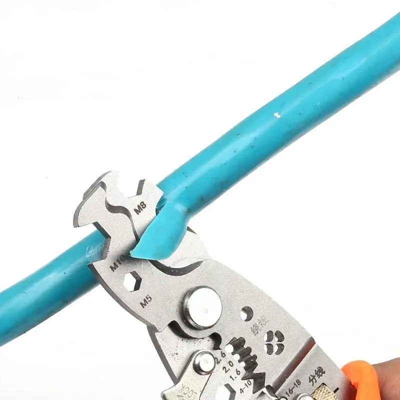 28 in 1 Multifunctional Wire Stripper Crimping Pliers Heavy Duty Stripping Pliers Cable Splitting Pulling Winding Cutting Peeler