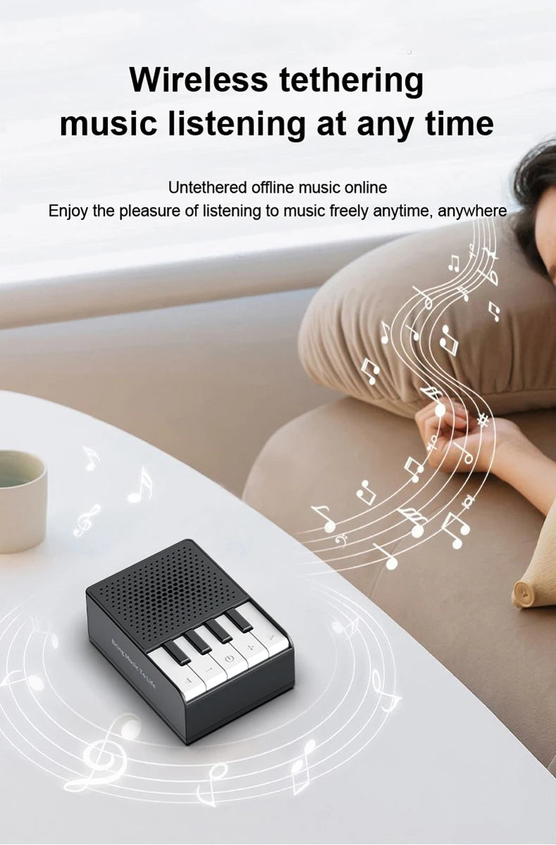 BMTL Piano Wireless Bluetooth Speaker Creative Portable Mini Compact Desktop subwoofer 5W TWS Waterproof Recording Speaker
