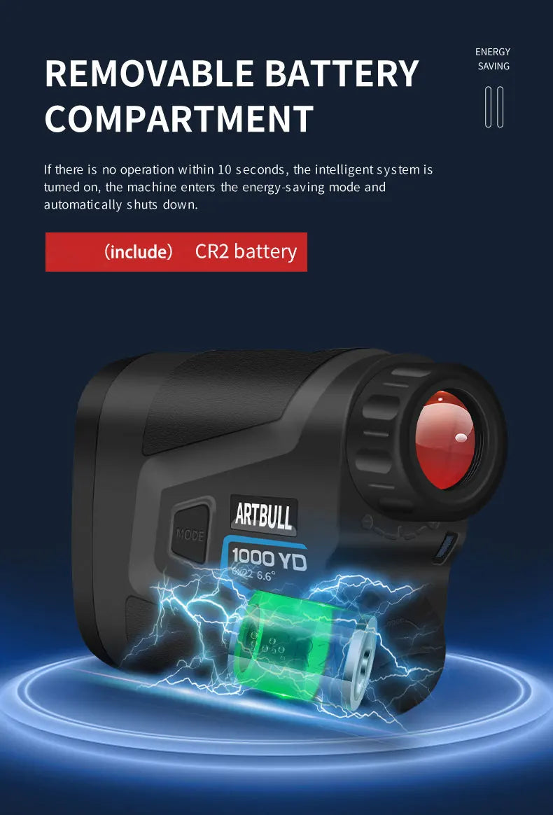 6X Laser Rangefinder 1000m With Speed Hunting And Golf Modes