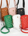 Embroidery Shoulder Bag PU Leather Clutch Wallets Girls Mini Crossbody Messenger Bags