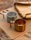 Portable Outdoor Travel Camping Tea Coffee Mug Cup 304 Stainless Steel Water Cup for Picnic Hiking