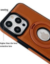 Leather for Magsafe Case For iPhone 16 15 Pro Max 14 Plus 16Pro Luxury Protection Magnetic Ring Holder Back Cover