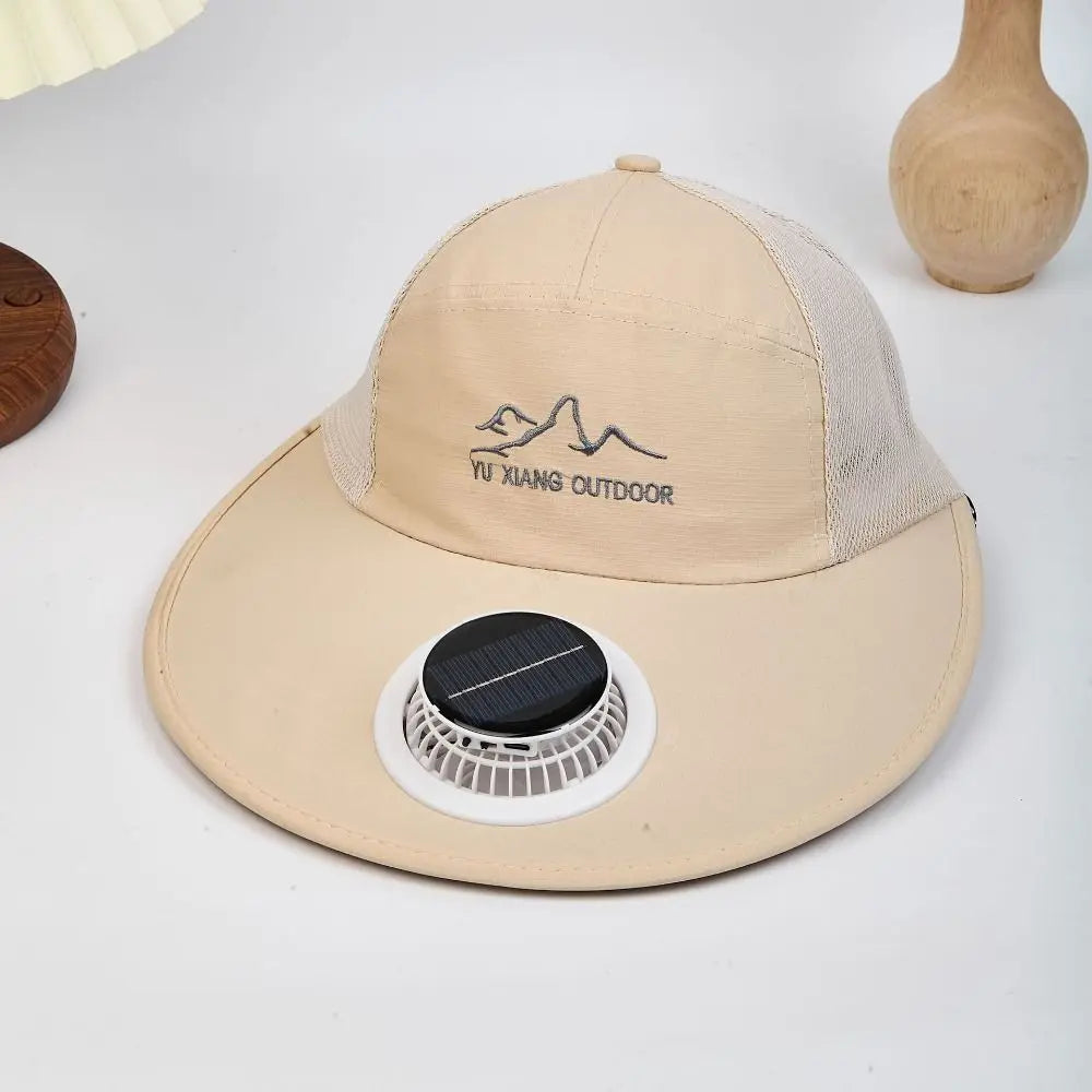 Solar Fan Baseball Cap With USB Charging
