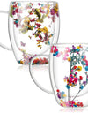 1/2/4PCS Double Wall Clear Glass Coffee Mugs Double Insulated Glass Cup For Hot Cold Beverages Cappuccino Espresso Cup