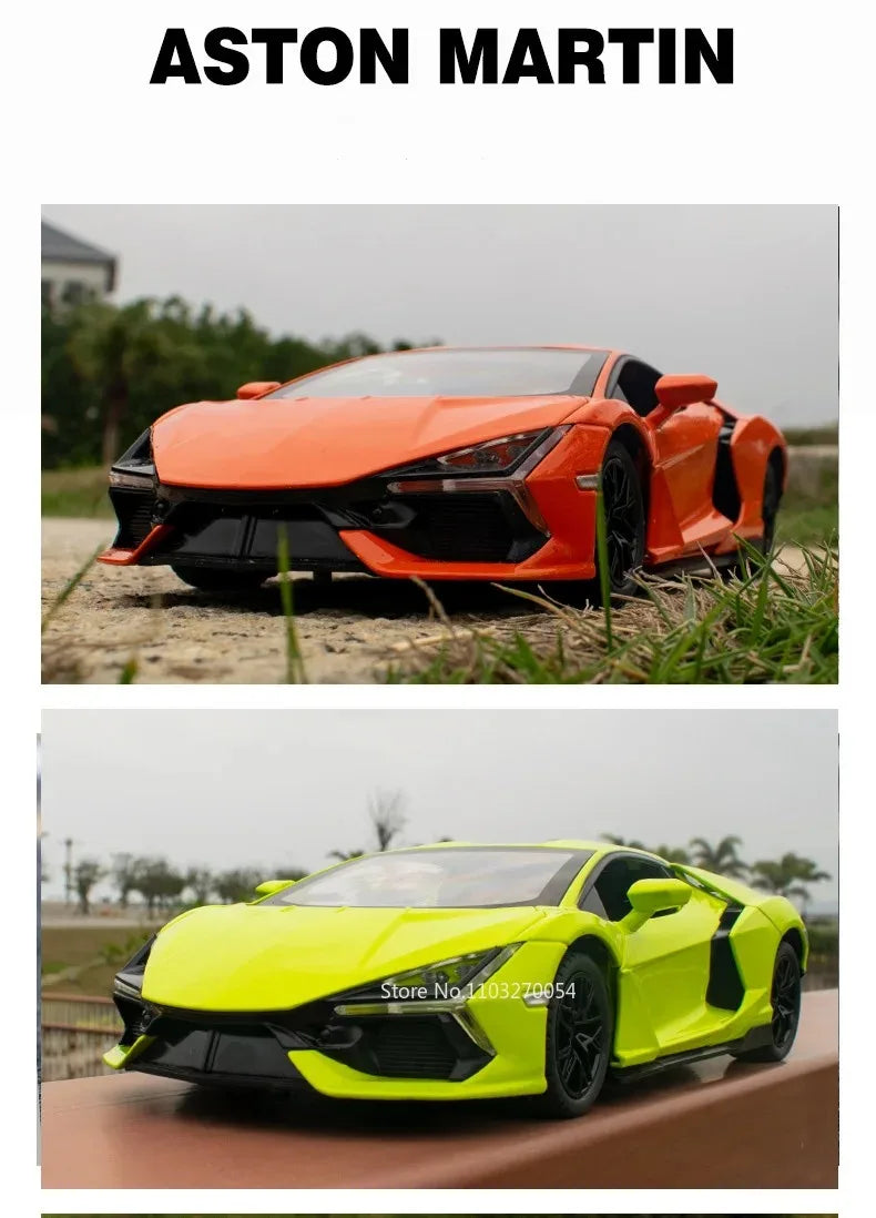 1:24 Bolide Revuelto Alloy Model Diecast Car Toys Doors Opened Sound Light Pull Back Miniature Vehice Boy Adult Birthday Present