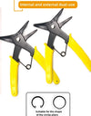 Circlip Pliers 2 in 1 Internal and External Dual Purpose Pliers External Spring Pliers Large Retaining Ring Removal Tool 1pcs