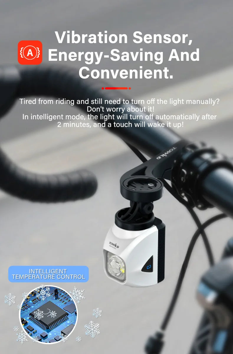 DL1200S Bicycle Light With Anti-Glare Cut-Off Line Beam 1500LM Rechargeable Led Bike Front Lights Mtb Cycling Headlights