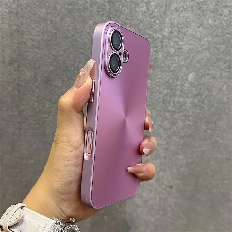 Luxury Laser Aurora CD Pattern Matte Case For iPhone 17 Pro Max 17 Air 16 15 14 Shockproof Armor Hard Cover