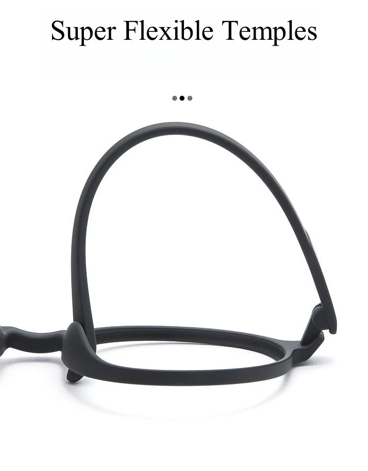 Lightweight Flexible Retro Round Plastic Eyeglasses Frames
