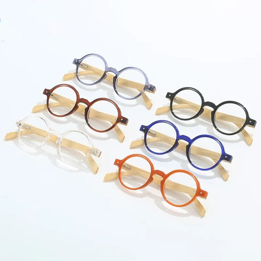 Round Reading Glasses Men Retro Prescription Eyeglasses Frame Colorful Frame Diopter +1-+4