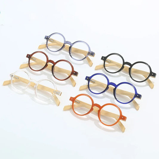 Retro Round Reading Glasses with Colourful Frame for Men and Women