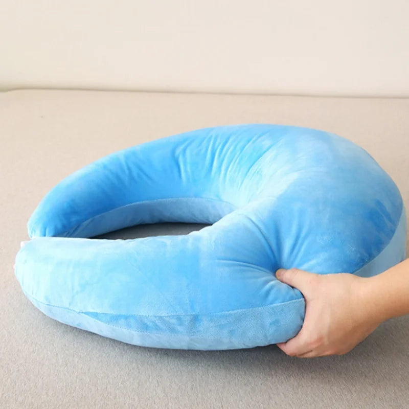 Ergonomic U-Shaped Gaming Pillow with Adjustable Arm Rest Support for Adults lap Cushion Reading Comfort Portable Design