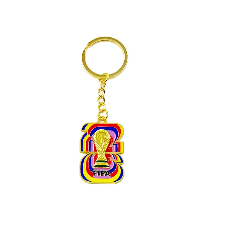 2026 Football Trophy Keychain Soccer Fan Backpack Charm Collectible