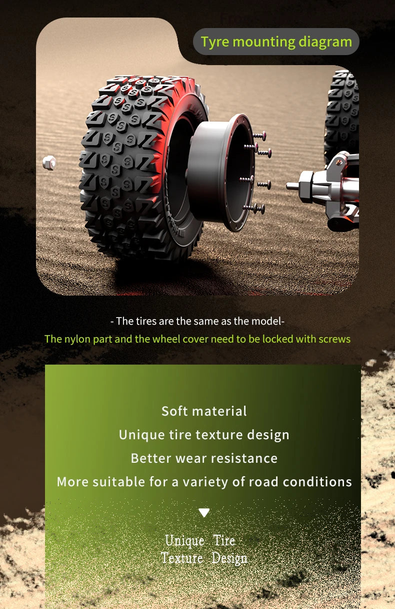 RC Car 4WD Thunder High Speed off-road vehicle Brushless four-wheel drive Thunder off-road vehicle RC Toy