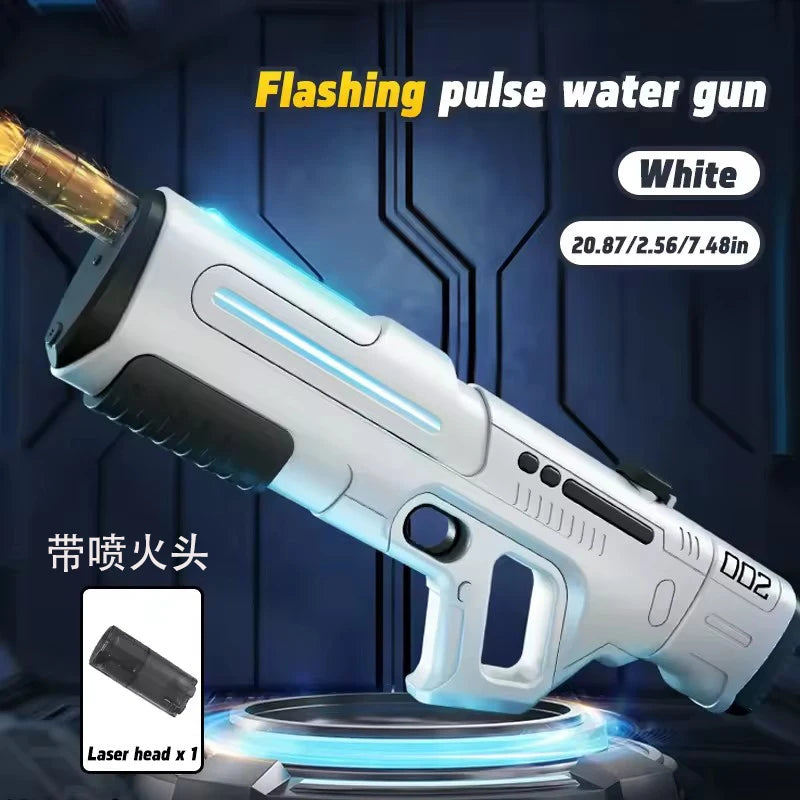 Pulse Continuous Firing Electric Water Gun Powerful Large Capacity Automatic Water Absorption Water Blaster