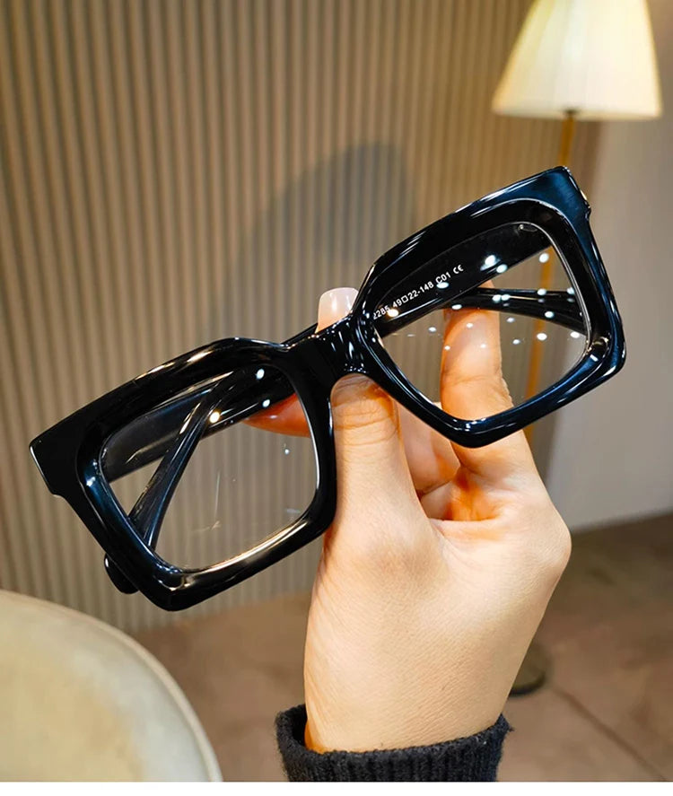 Luxury Acetate Spectacle Frame Fashion Retro Square Eyeglasses Optical Prescription Frames
