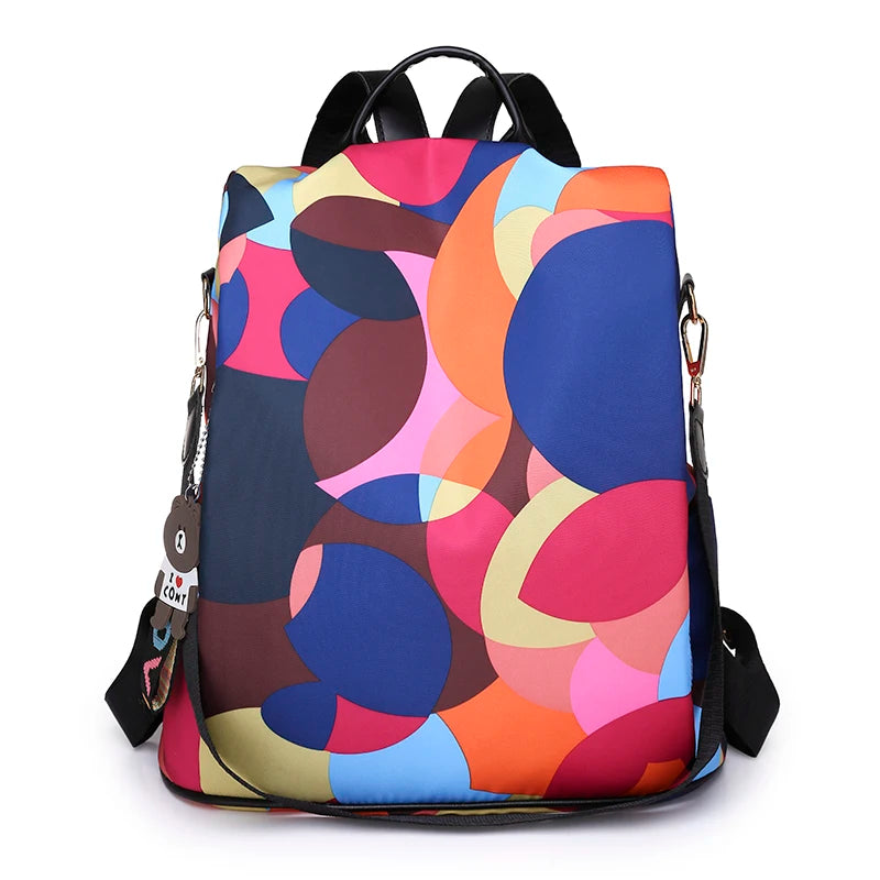 Waterproof Oxford Backpack Fashion Anti-theft Women Backpacks Print School Bag High Quality Large Capacity Backpack