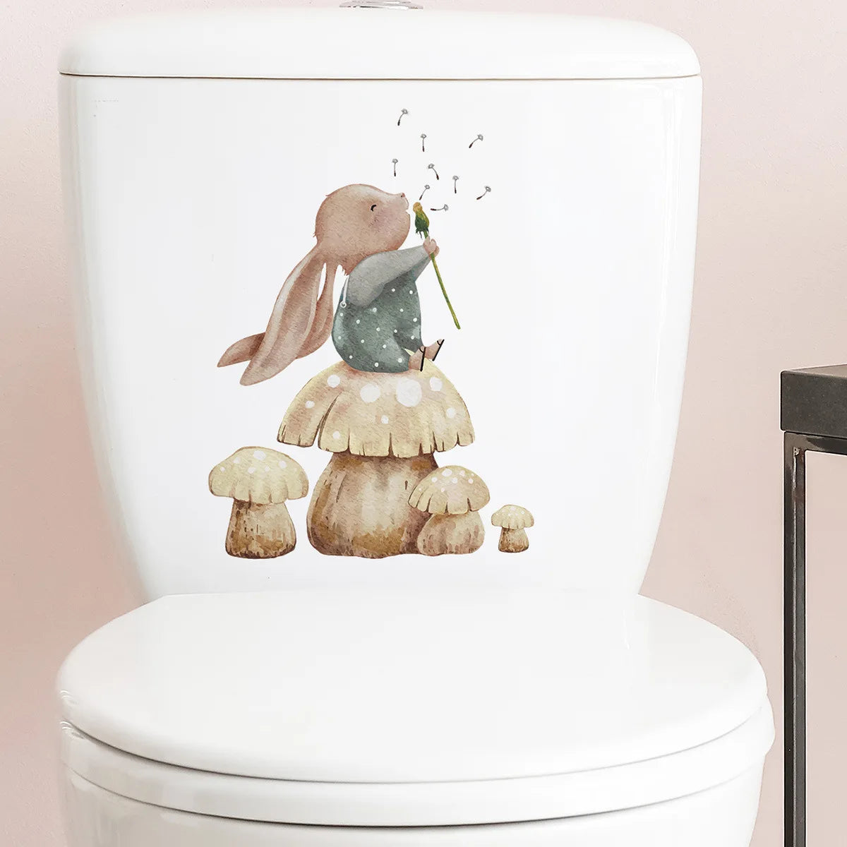 3D Cute Cartoon Funny Animal Bathroom Toilet Stickers Decals Mural WC Accessories Home Bathroom Stickers Decor