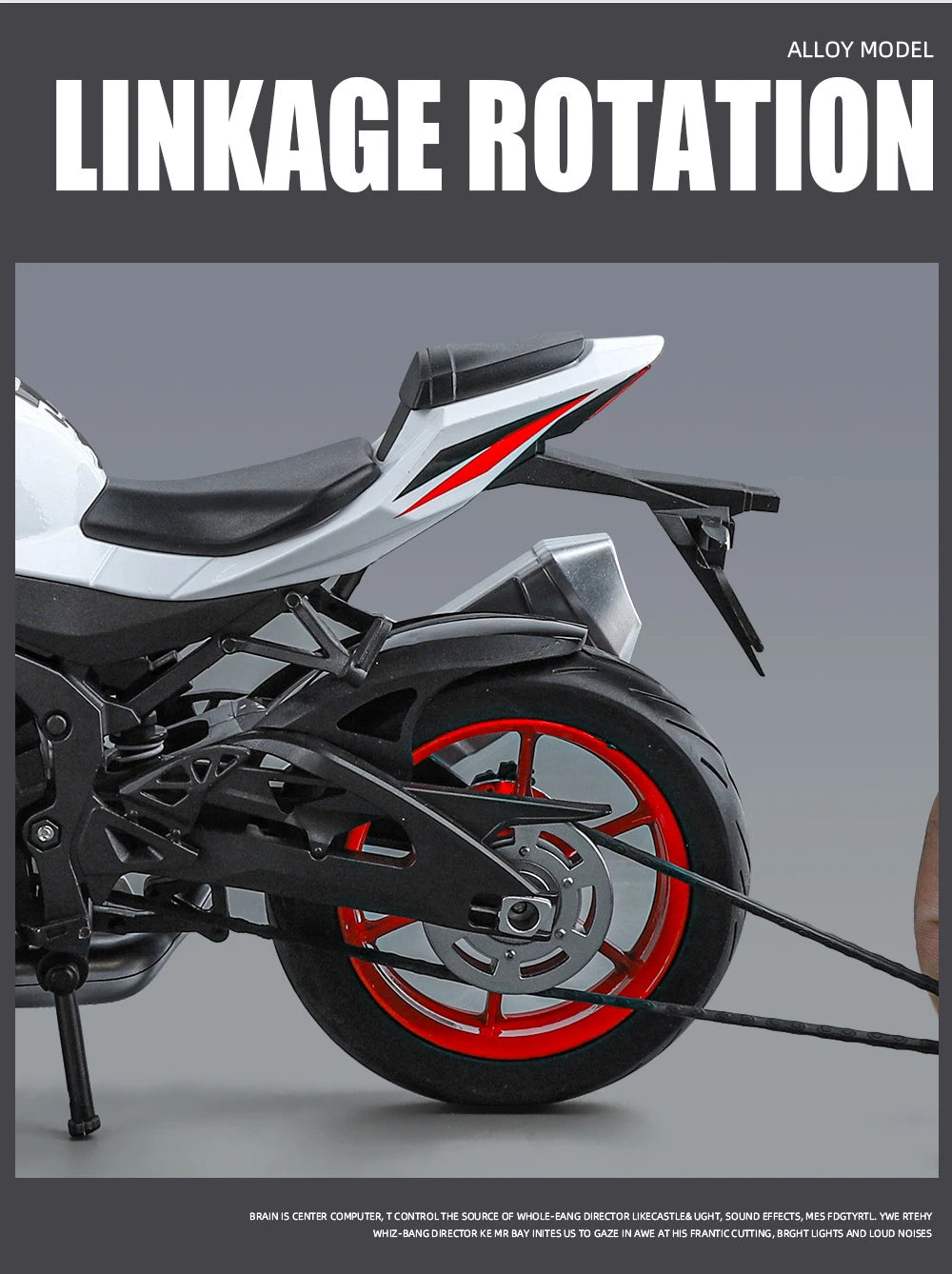 Diecast Suzuki GSX 1000R Racing Motorcycle Model 1 to 9 Scale