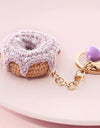 5 Pcs Handmade Weaving Keychain Wool Crochet Unique Knitted Pendant Keyring Strawberry Watermelon Orange Pendant Key Chain Gifts
