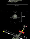 Uh-1 Huey Simulation 3d Six Way Aileron Free Reverse Flying Stunt Helicopter Electric Remote-Controlled Aircraft Model Toy
