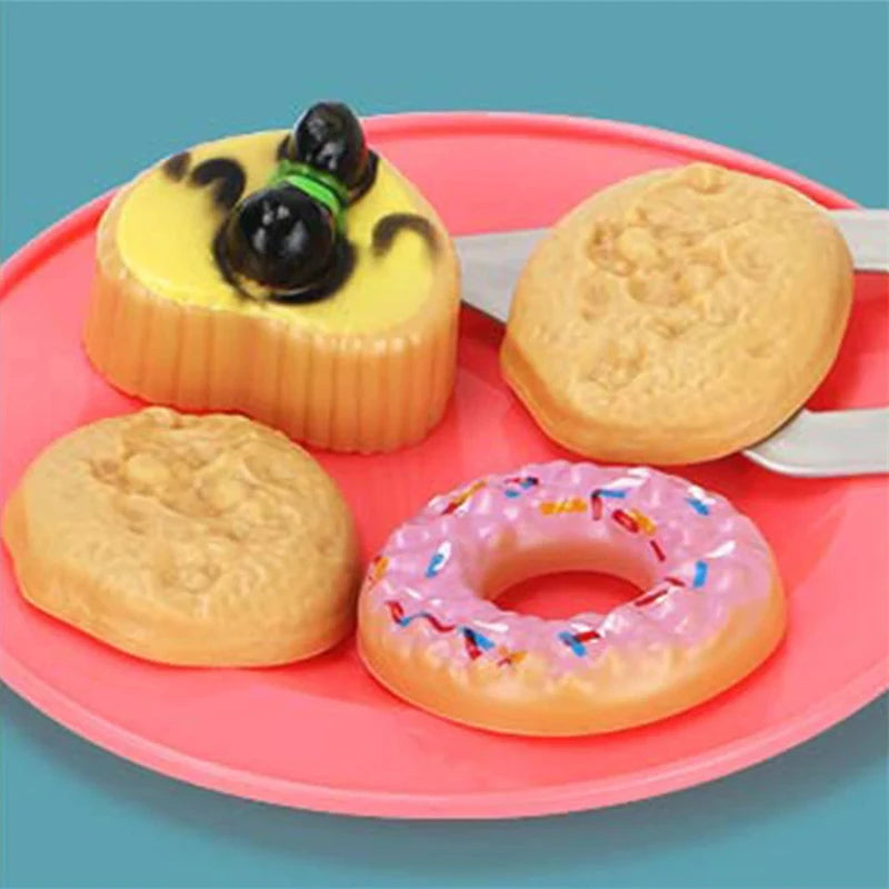 Afternoon Tea Set Toys for Girls Boys Colorful Simulation Play House Tea Cup Teapot Spoon Saucer Cake Kit Toys