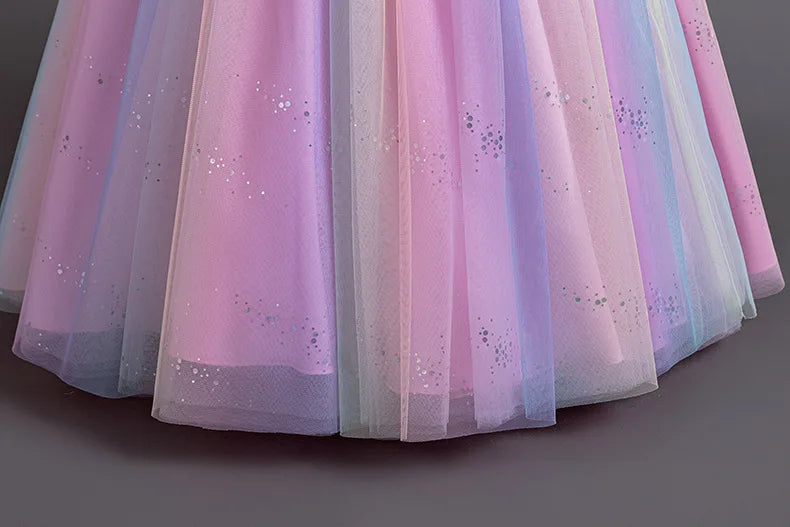 Girls Princess Ball Gown Fluffy Tulle Puffy Dress for Birthday Christmas Pageant Flower Girl Wedding Dress