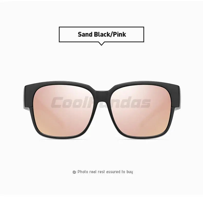 Fit Over Myopia Glasses Cover Polarized UV400 Anti-Glare Sunglasses for Men Women