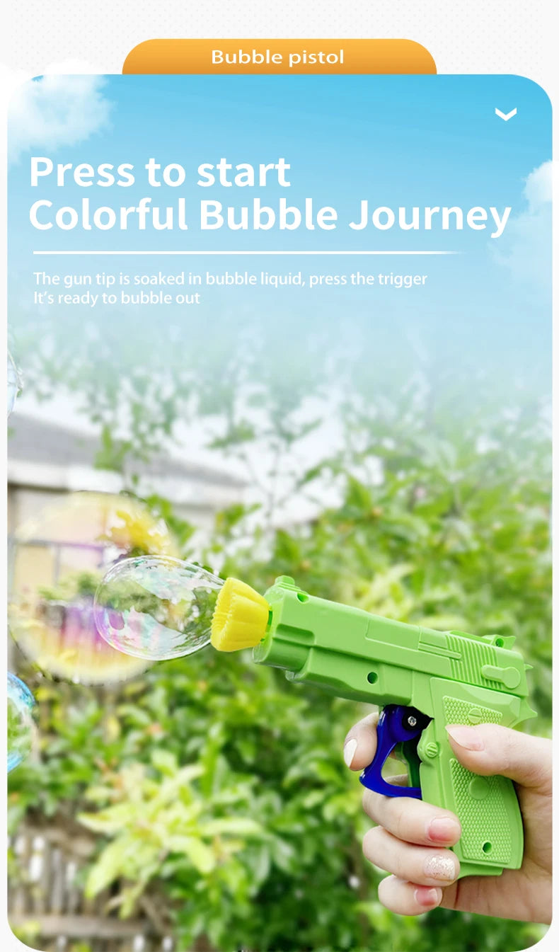 manual portable bubble gun birthday continuous bubble outdoor atmosphere (excluding bubble liquid and battery)