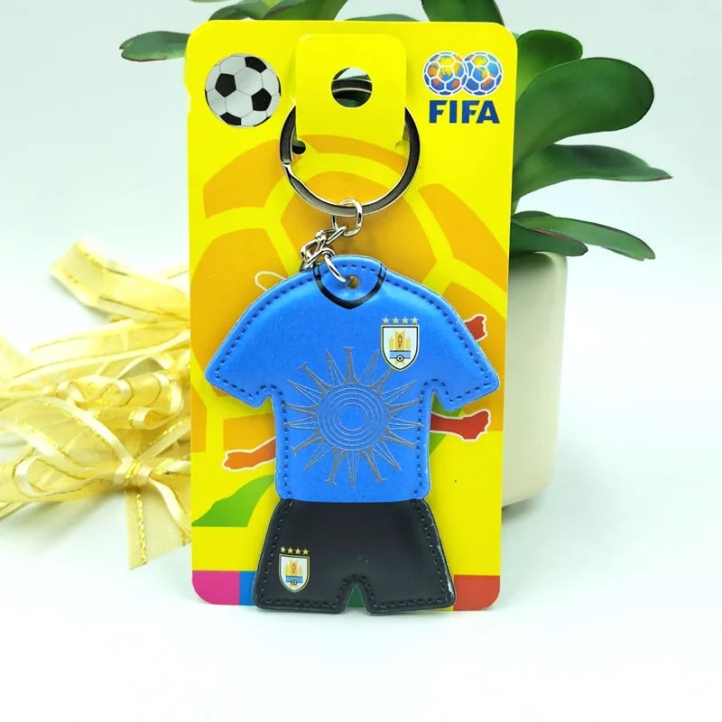 Football Jersey Keychain Soccer Team Shirt Bag Charm Sports Souvenir