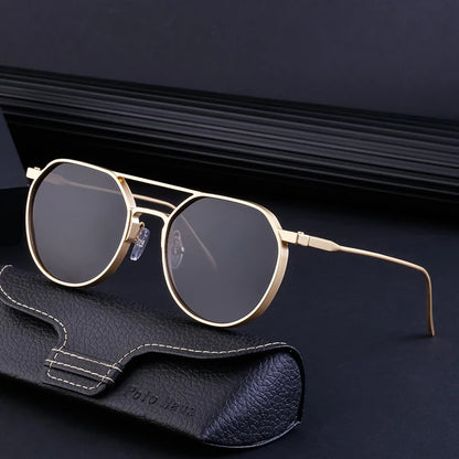 Vintage Punk Sunglasses For Men Retro Oval Steampunk Round Shades