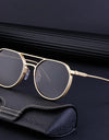 Vintage Punk Sunglasses For Men Retro Oval Steampunk Round Shades