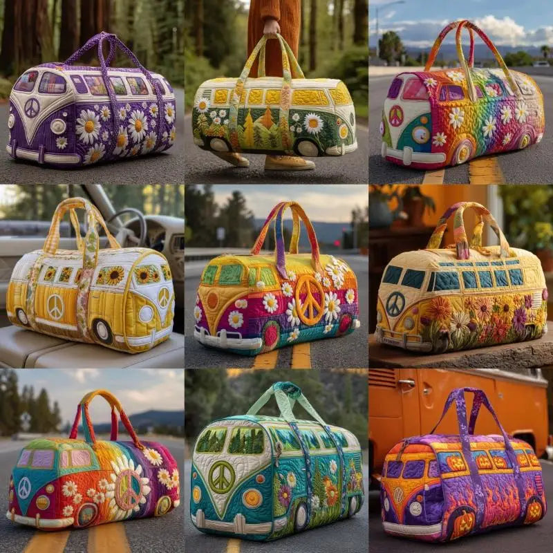 Sun Mountain Forest Quilted Travel Duffle Bag Outdoor Fitness Tote