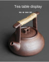 350ml Japanese Style Teapot Handmade Retro Coarse Pottery Stoneware Kungfu Tea Ceremony Portable Tea Maker Ceramic Teapot Teaset