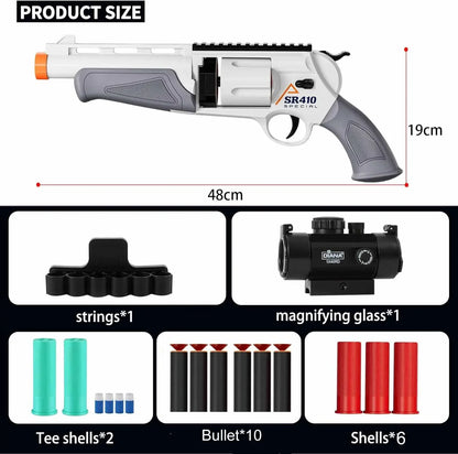 Shell Throwing Airsoft Rifle Toy Gun Foam Blaster Enhanced Revolver Outdoor CS Soft Bullet Toy