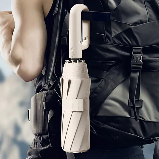 Automatic Folding Umbrella 20 Bone Windproof Large 105cm Reinforced Travel Umbrella Strong Handle Sun Rain Protection