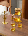 Automatic Glass Teapot Set,  Diversion, Rotating, Lazy Kungfu, Drinking, 1 Set