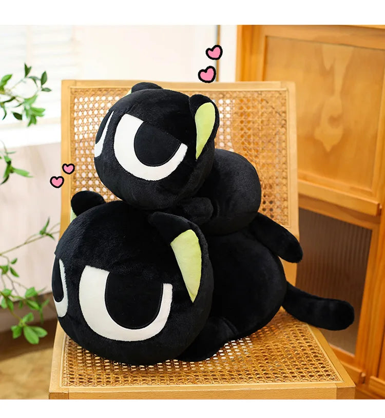 Cute Black Cat Character Plush Stuffed Doll Pillow Toy
