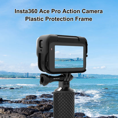 For Insta360 Ace Pro Plastic Cage Expansion Adapter Frame with Cold Shoe Base