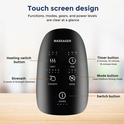 Electric Hand Massager with Three Massage Modes Airbag Compression Heat Acupoint Pressing and Kneading Relieve Your Hands