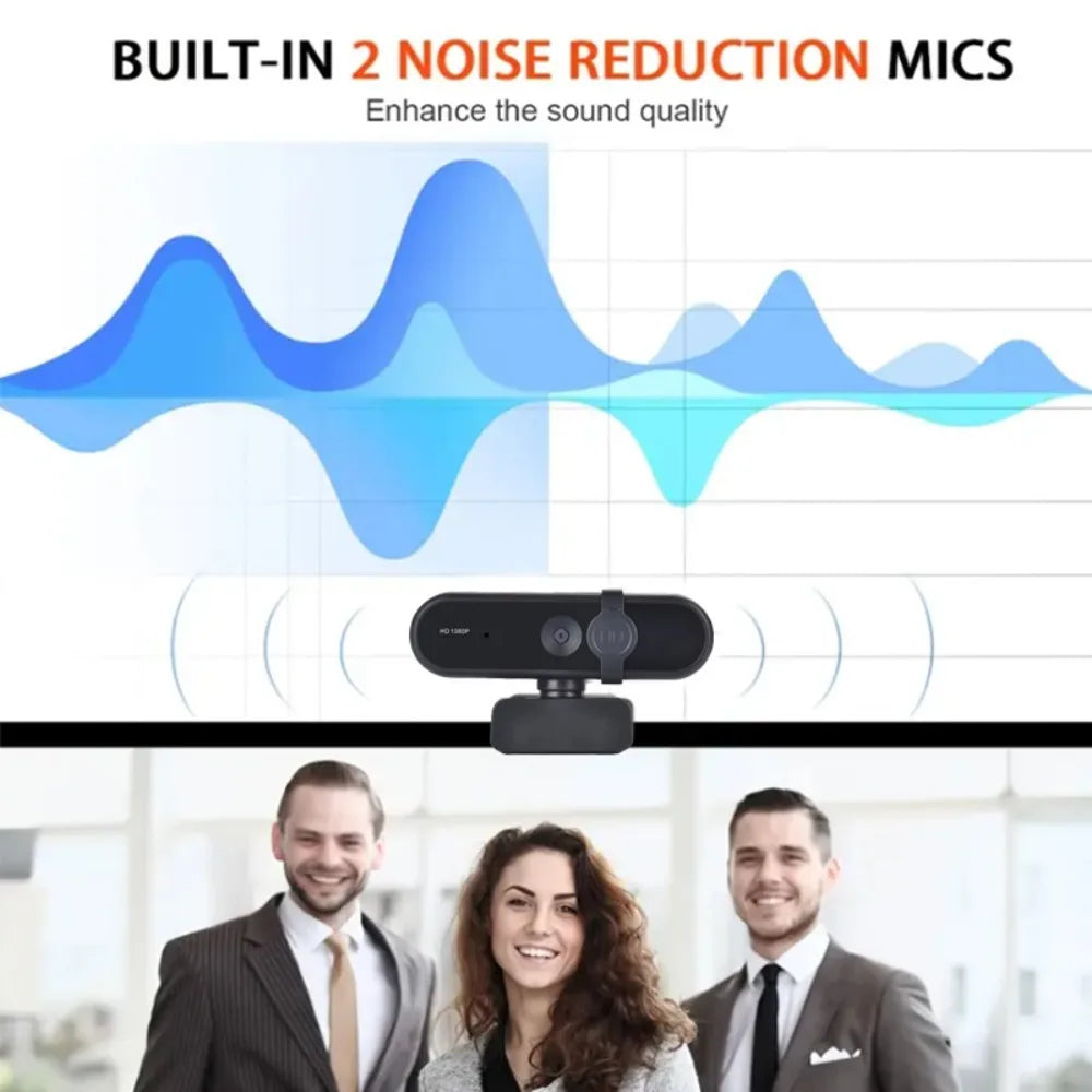 1080P HD Webcam Camera Streaming Rotatable Web Cam for Pc USB Cam for Meetings Streaming Online Classes Universal Tripod Mount