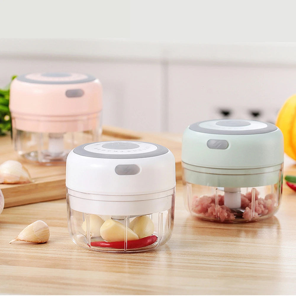 Portable Electric Garlic Masher Crusher 100ml Garlic Chopper Food Processor Kitchen Kitchen Gadgets Electric